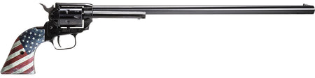 Heritage Mfg RR22B16USFLAG Rough Rider 22 LR 6 Shot, 16" Black Oxide Steel Barrel, Black Oxide Zinc Alloy Frame, Black Oxide Cylinder, US Flag Grip, Manual Safety, Exposed Hammer