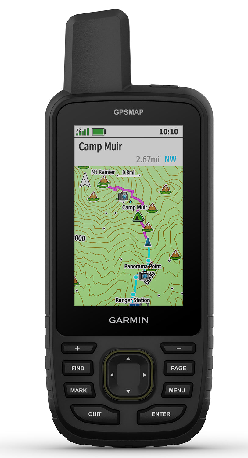 Garmin GPSMAP 67 GPS Navigation Device Black 3" Color Display TopoActive Maps 32GB MicroSD Compatible