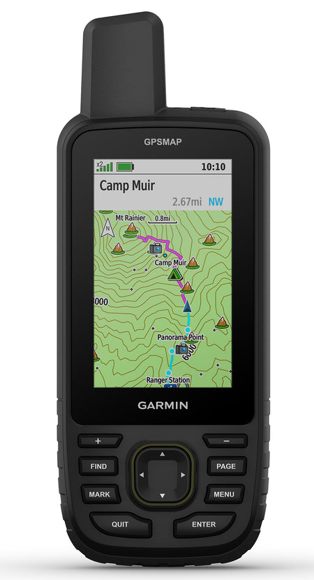 Garmin GPSMAP 67 GPS Navigation Device Black 3" Color Display TopoActive Maps 32GB MicroSD Compatible