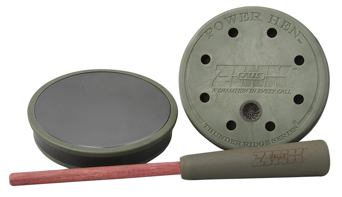 Zink ZNKZNK303 Thunder Ridge Turkey Pot Call NWTF Official Green/Purple Wood/Slate