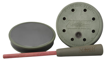 Zink ZNKZNK303 Thunder Ridge Turkey Pot Call NWTF Official Green/Purple Wood/Slate