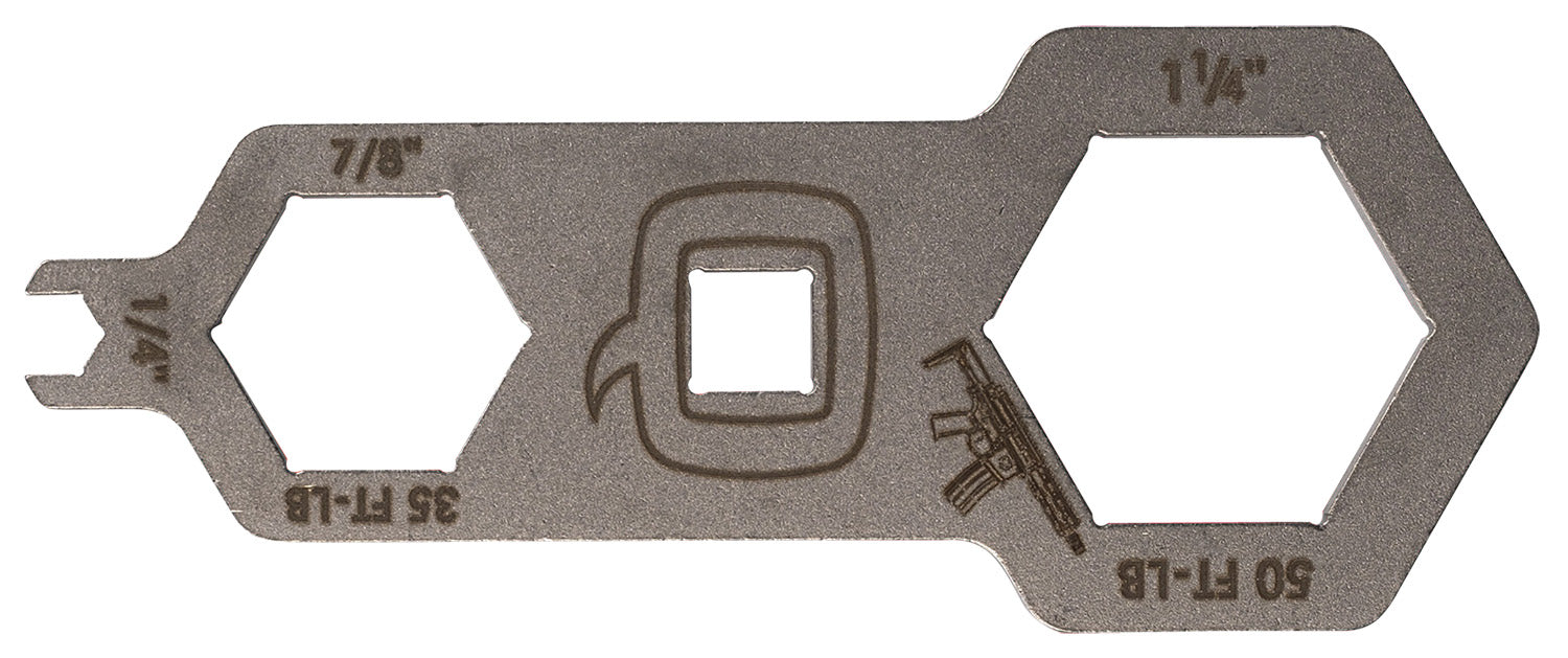 Q LLC Honey Badger Multi-Tool for AR/M4 with Barrel Nut Wrench Stainless