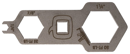 Q LLC Honey Badger Multi-Tool for AR/M4 with Barrel Nut Wrench Stainless