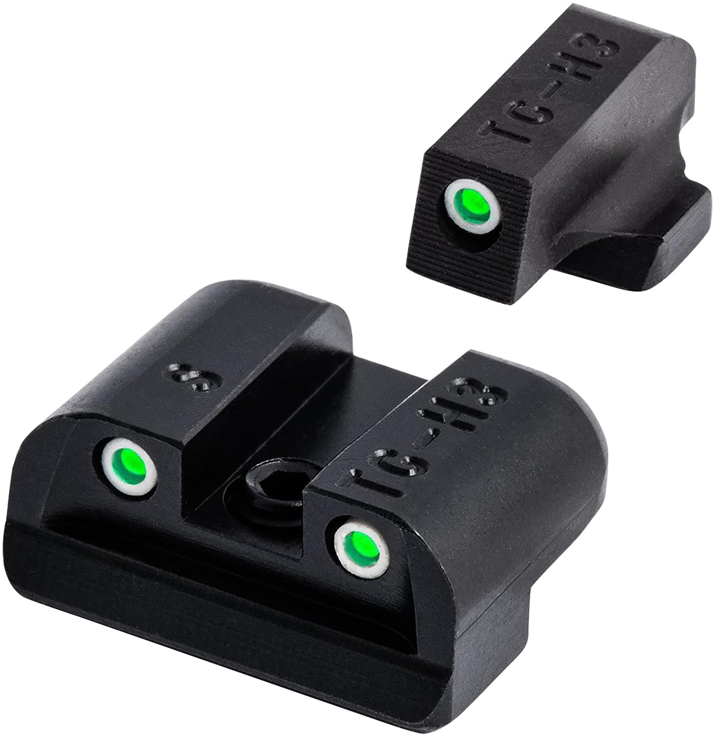 TruGlo TG231S2 Tritium Black Green Front Sight Green Rear Sight No Battery Required