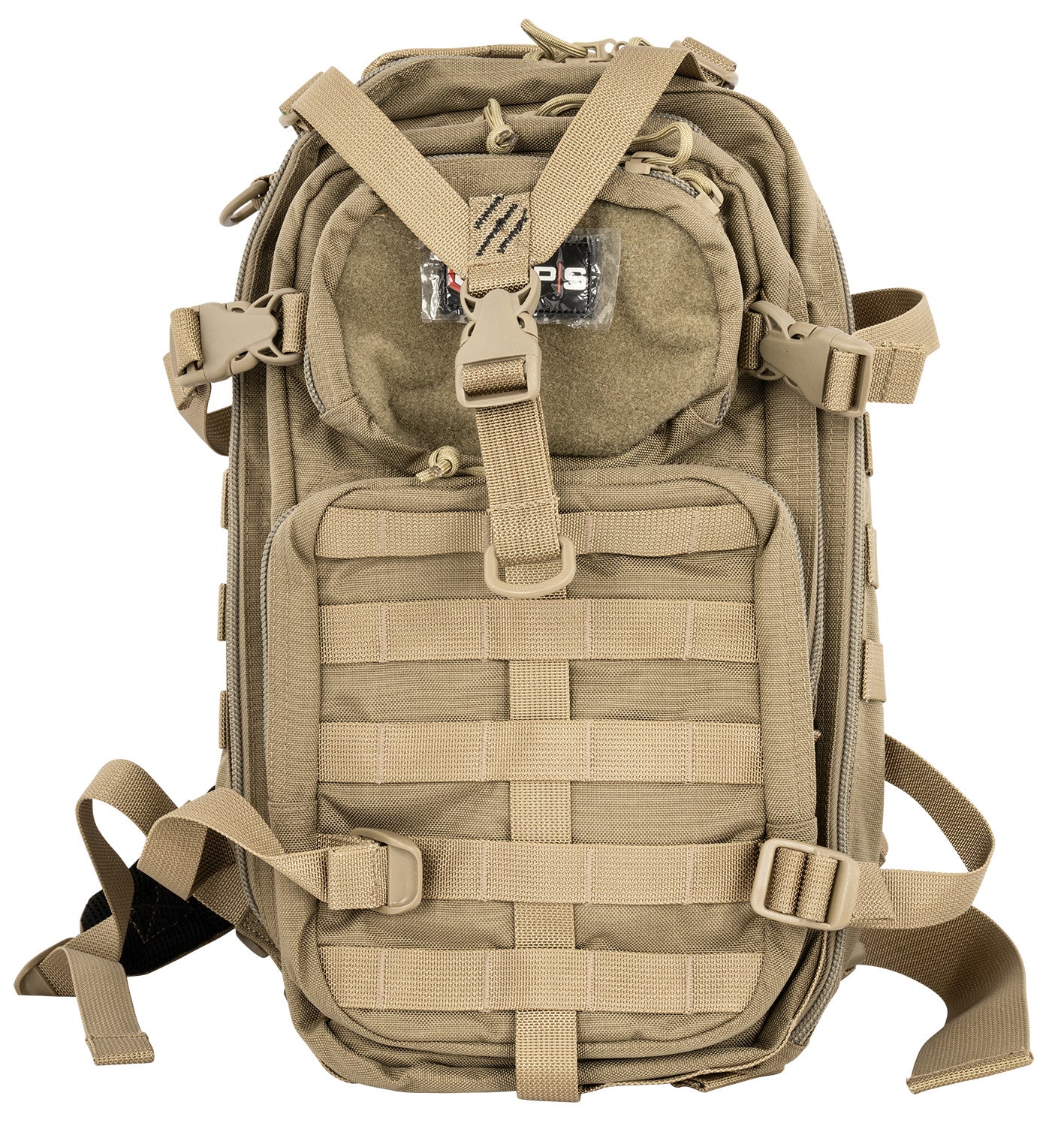 GPS Tactical Bugout Bag Tan 600D Polyester with Laptop Sleeve and 2 Handgun Storage