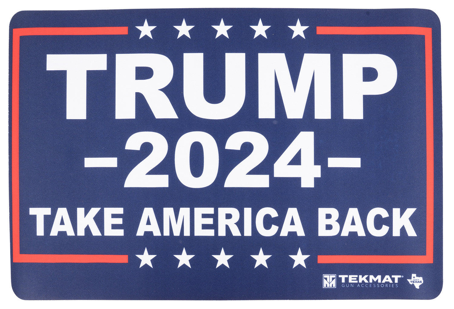 TekMat Trump 2024 Patriotic Firearm Cleaning Mat Red/White/Blue Rubber 11"x17"