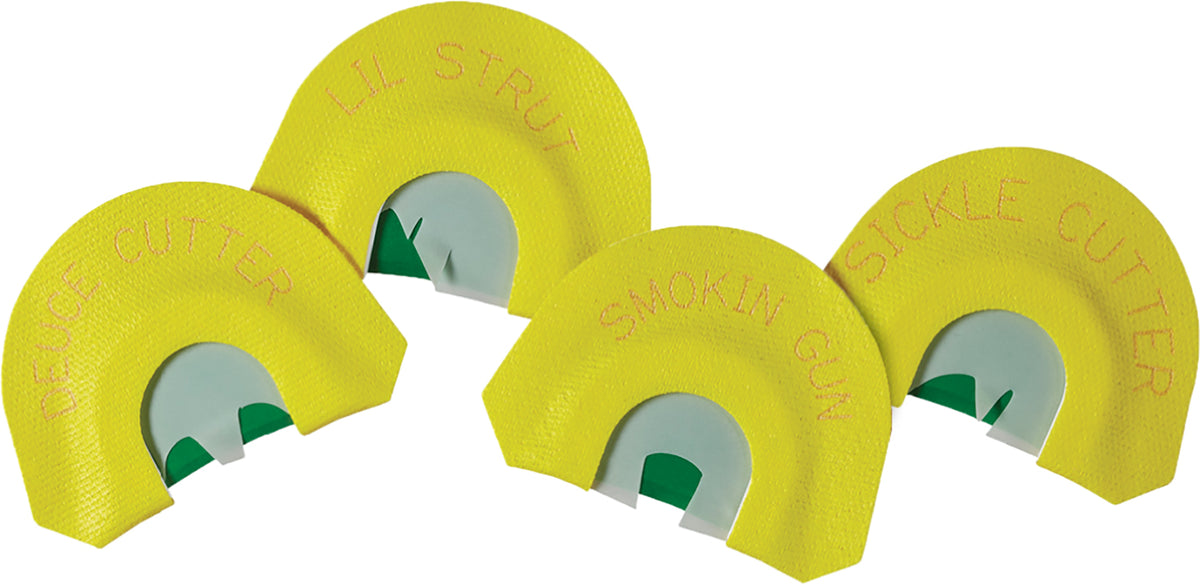 HS Strut Premium Flex Turkey Diaphragm 4-Pack Smokin Gun Triple Trauma and More Infinity Latex Yellow