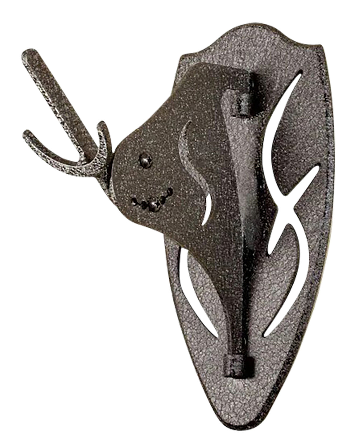 Skull Hooker Big Hooker Short Arm Wall Trophy Mount Component Black Steel