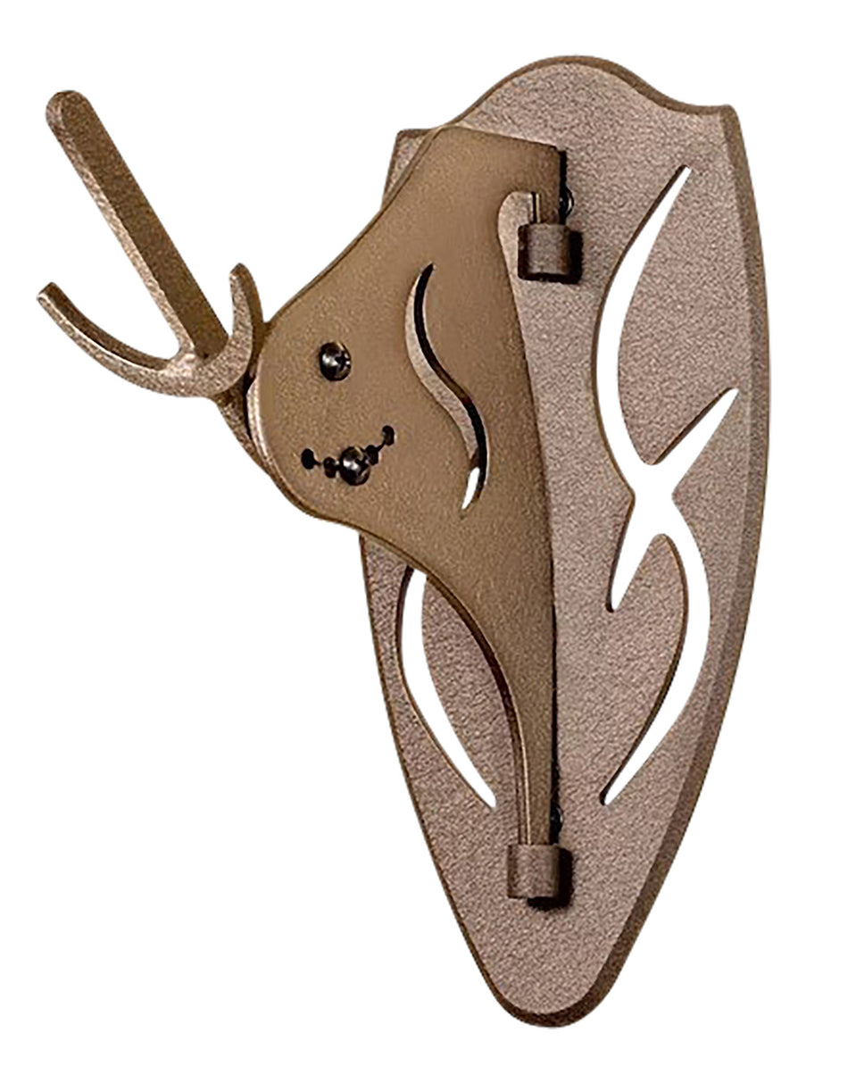 Hunters Specialties Big Hooker Short Arm 4-Inch Wall Mount Brown Steel Skull Bracket