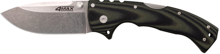 Cold Steel 4-Max Elite 4" Folding Stonewashed Drop Point S35VN Blade Black G10 Handle w/ Belt Clip