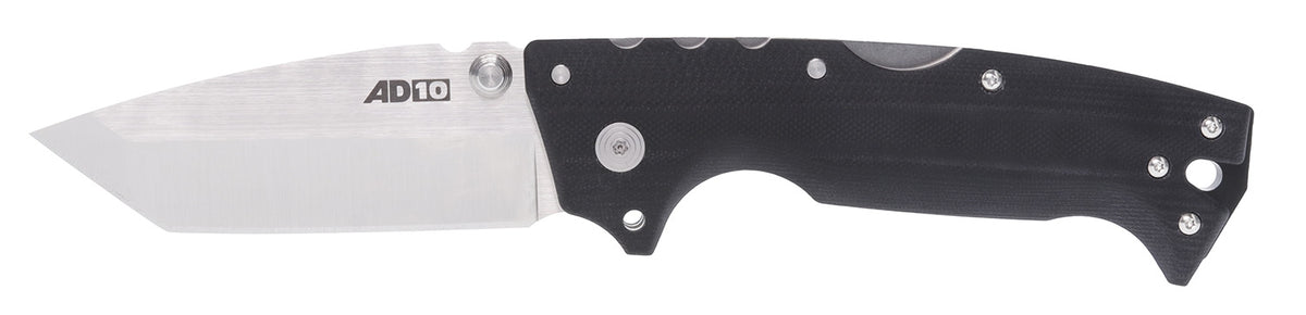 Cold Steel AD-10 4" Folding Tanto Plain Stonewashed S35VN SS Blade Black G10 Handle w/ Belt Clip