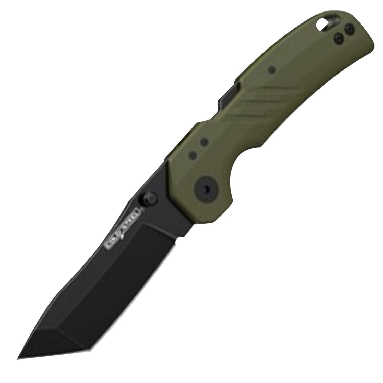 Cold Steel Engage 3" Folding Tanto Black PVD Stonewashed 4116 SS Blade OD Green GFN Handle w/ Belt Clip