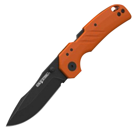 Cold Steel Engage 3" Folding Tanto Black PVD Stonewashed 4116 SS Blade Orange GFN Handle w/ Belt Clip