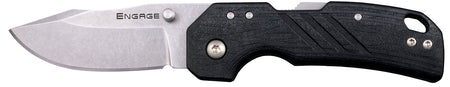 Cold Steel Engage 2.5" Folding Clip Point Plain Stonewashed 4116 SS Blade Black GFN Handle w/ Belt Clip