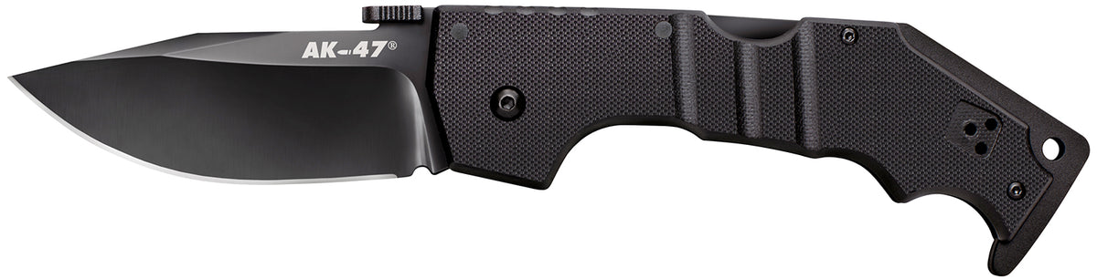 Cold Steel AK 3.5" Folding Clip Point Plain Black Matte S35VN SS Blade Black G10 Handle w/ Belt Clip
