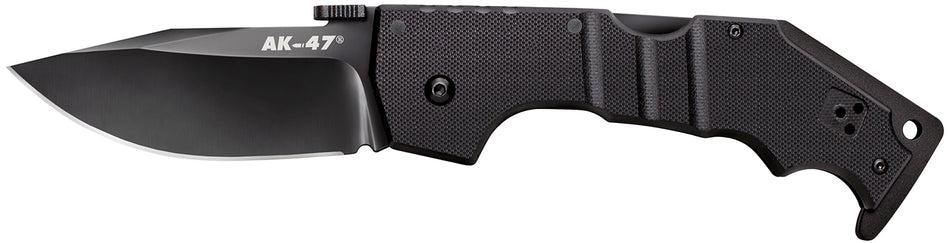 Cold Steel AK 3.5" Folding Clip Point Plain Black Matte S35VN SS Blade Black G10 Handle w/ Belt Clip