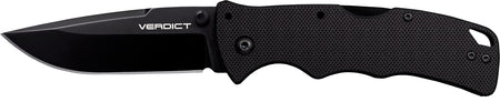 Cold Steel Verdict 3-Inch Spear Point Folding Knife, Black AUS-10A Stainless Blade, G10 Handle with Clip