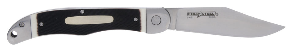Cold Steel Ranch Boss II 4-Inch Clip Point Folder, Satin Polished Blade, Faux Bone Handle with Steel Bolsters