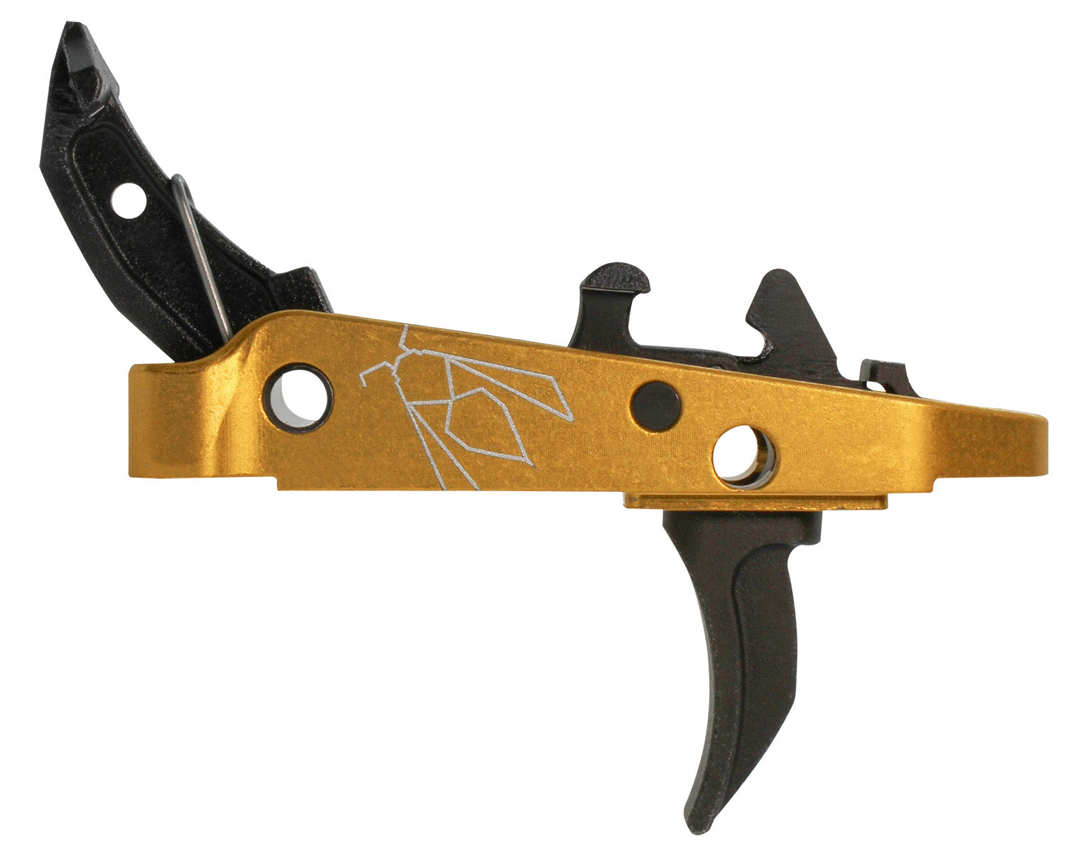 CMC Triggers Yella Jacket 47407 AK47 Drop-In 2.0 Combat Curved Single-Stage Trigger 2.50 lb Black/Yellow