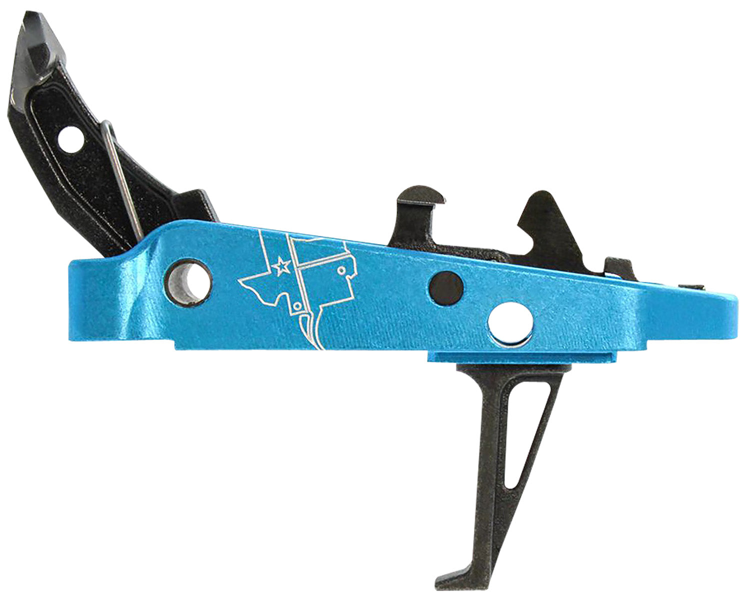 CMC Triggers 47503 AK47 Drop-In 2.0 Single-Stage Flat Trigger 3.50 lb Black with Blue Housing