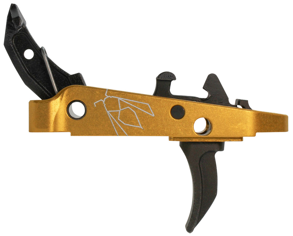 CMC Triggers Yella Jacket 47507 AK47 Drop-In 2.0 Combat Curved Single-Stage Trigger 3.50 lb Black/Yellow