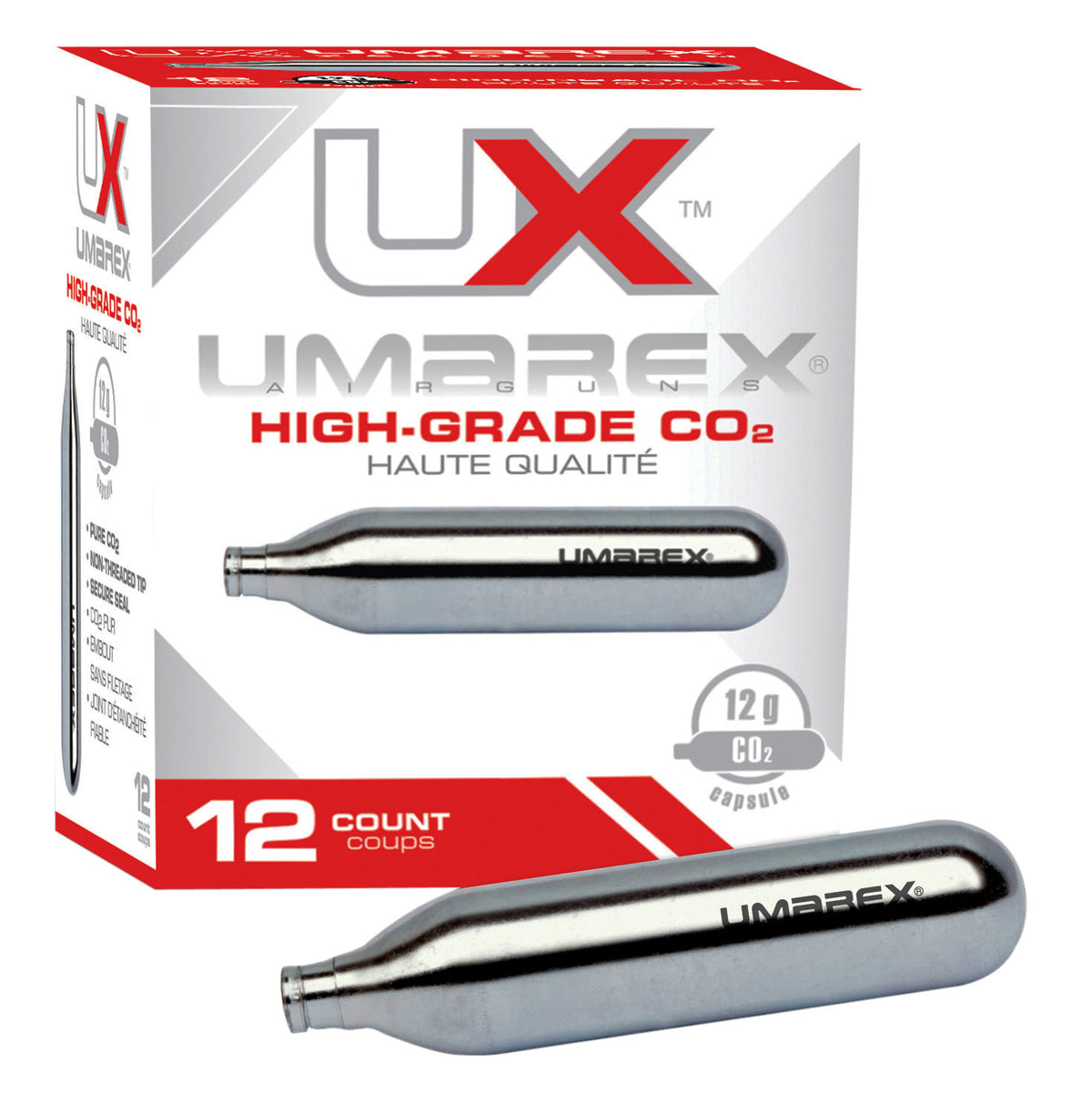 Umarex 2252533 CO2 Cylinder Cartridges 12 Gram 12 Pack Airgun