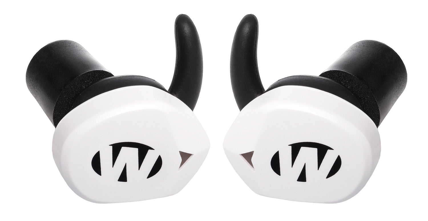 Walker's Silencer BT 2.0 Electronic Ear Buds White Bluetooth 5.0 Rechargeable Hearing Protection