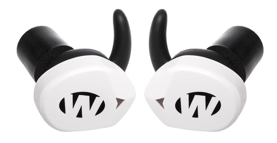 Walker's Silencer BT 2.0 Electronic Ear Buds White Bluetooth 5.0 Rechargeable Hearing Protection