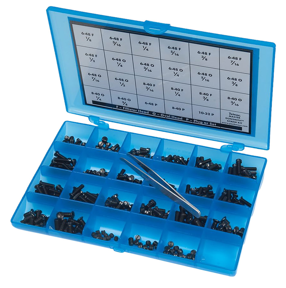 Pachmayr Master Gunsmith Screw Kit 277 Pieces Blue Universal Firearm Screws