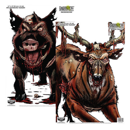 Birchwood Casey Darkotic Smokehouse Zombie Combo Splatter Targets 12" x 18" 8 Count