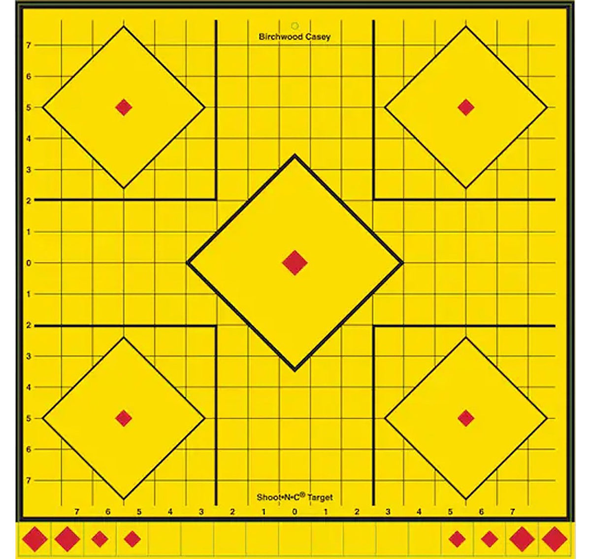 Birchwood Casey Long Range Self-Adhesive Paper 5-Diamond Shooting Target 17.75" 5 Targets