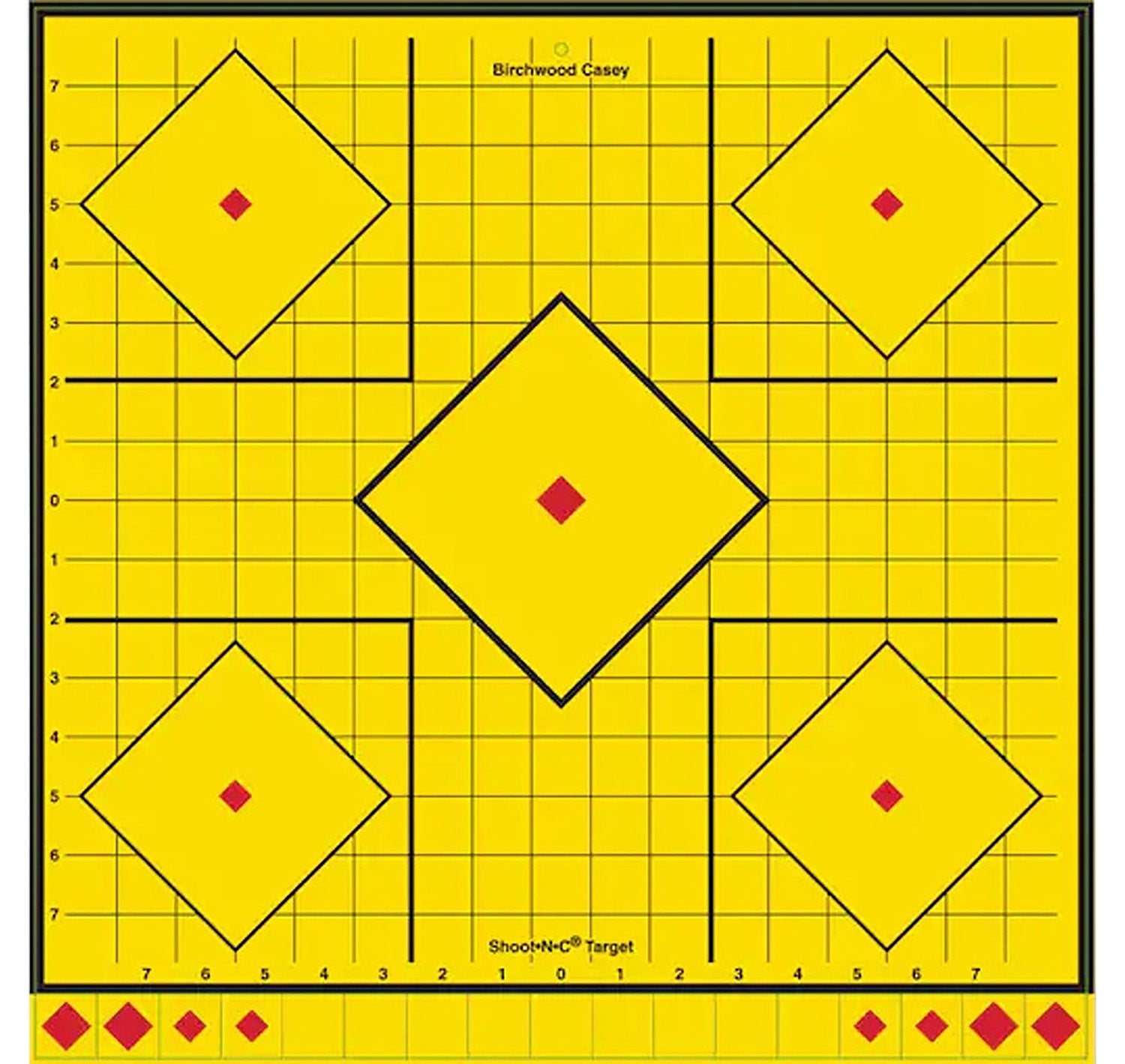 Birchwood Casey Long Range Self-Adhesive Paper 5-Diamond Shooting Target 17.75" 5 Targets