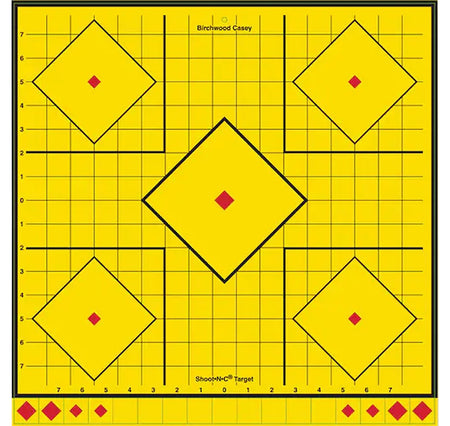 Birchwood Casey Long Range Self-Adhesive Paper 5-Diamond Shooting Target 17.75" 5 Targets