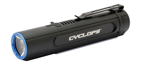 Cyclops 2000 Lumen Flashlight with COB Utility Light Black White COB/WLED