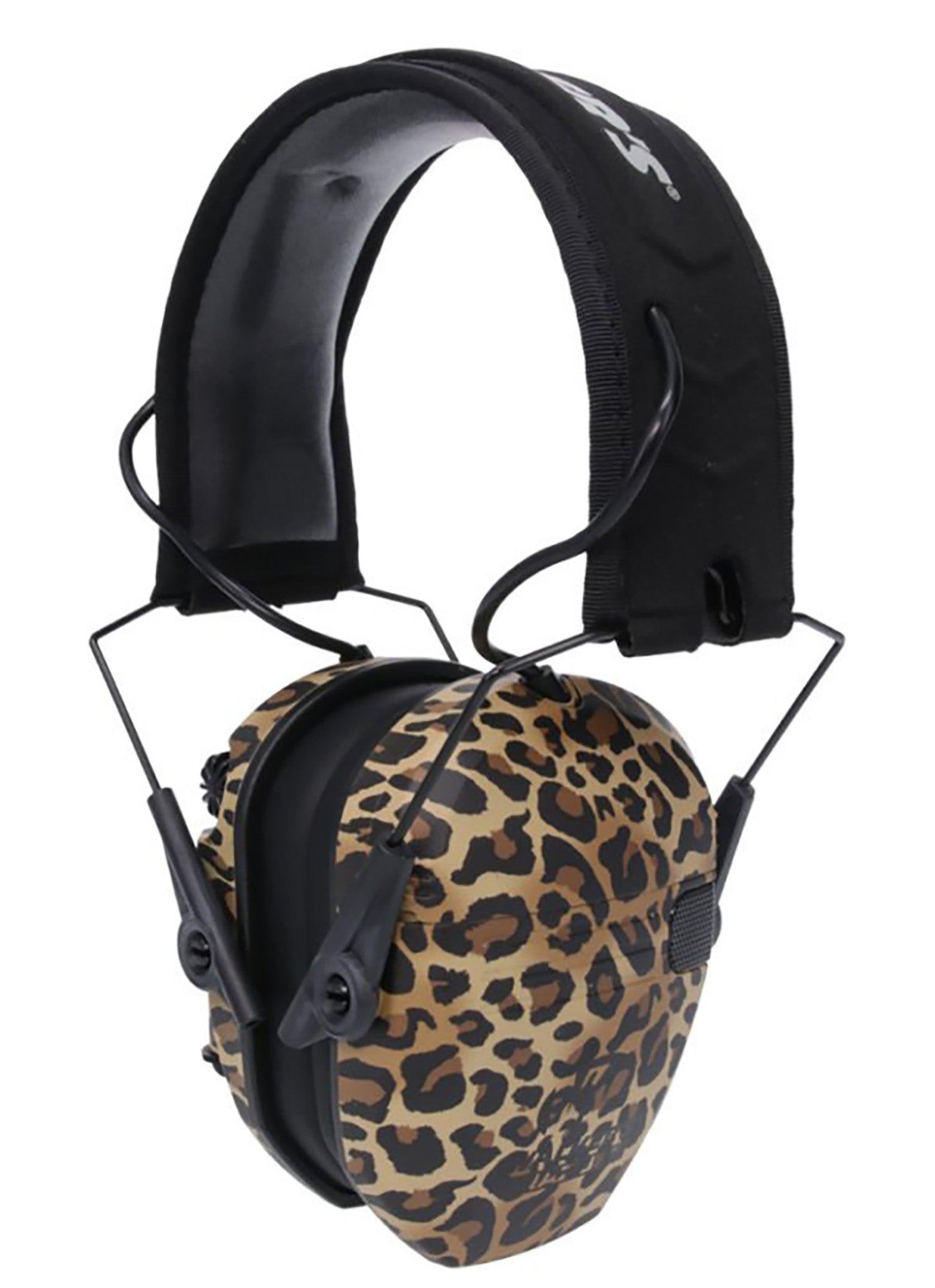 Walker's 23 dB Razor Slim Electronic Hearing Muff Over the Head Leopard Print/Black