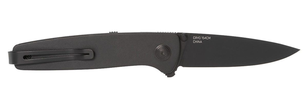 SOG Twitch III 3.10" Drop Point Black TiNi 154CM Stainless Blade Black Textured Aluminum Handle Assisted Opening Knife