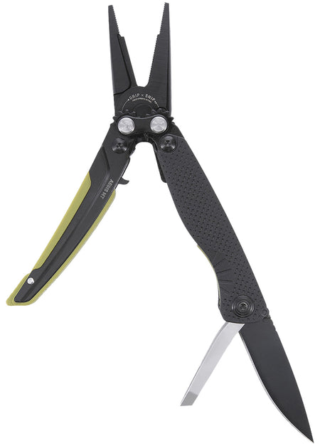 SOG Aegis MT Multi-Tool Folding Knife 4.60" CRYO 440 Clip Point Blade Black/Moss GRN Handle Includes Pliers and Tools