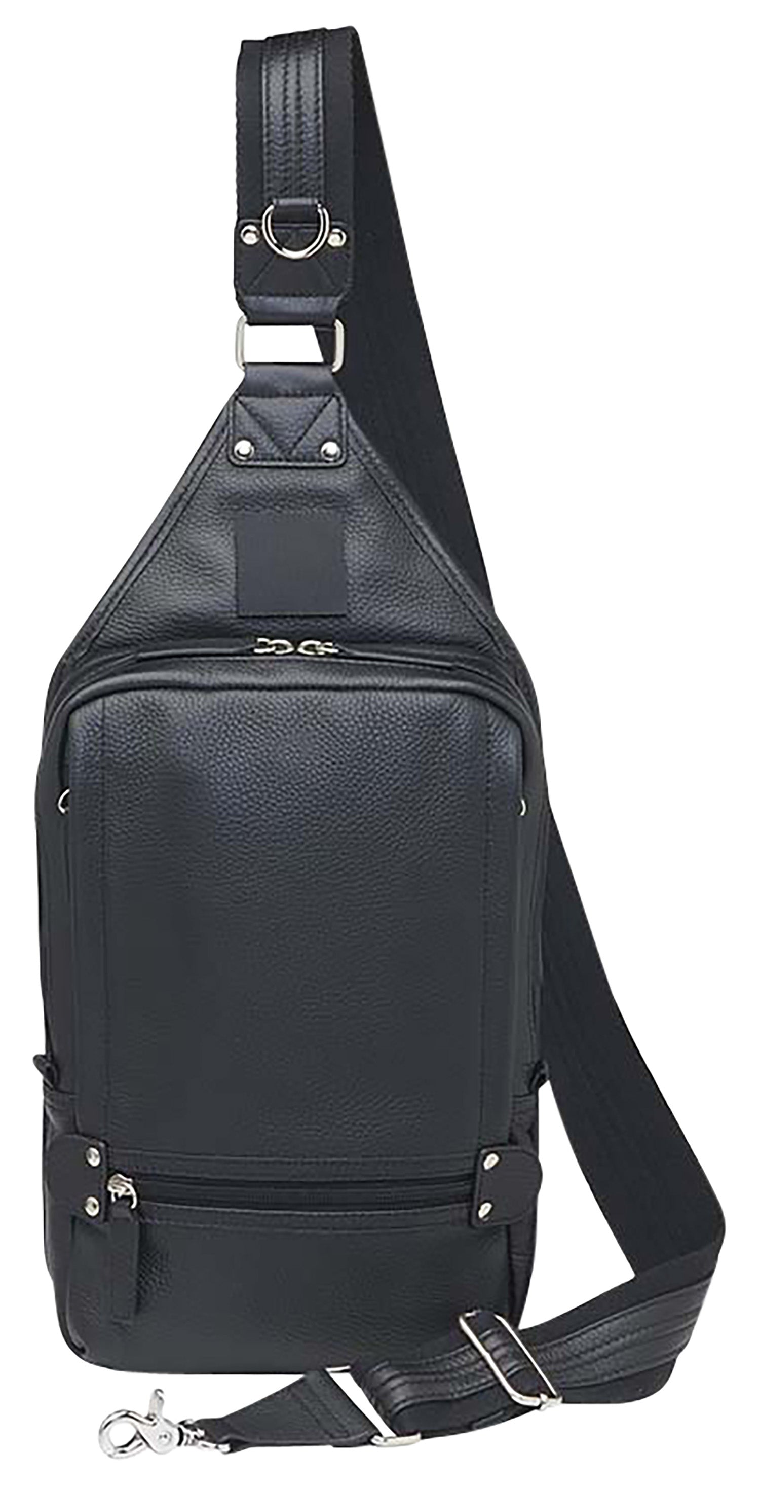 Gun Tote'n Mamas Black Cowhide Leather Sling Backpack GTM108BK with Standard Holster