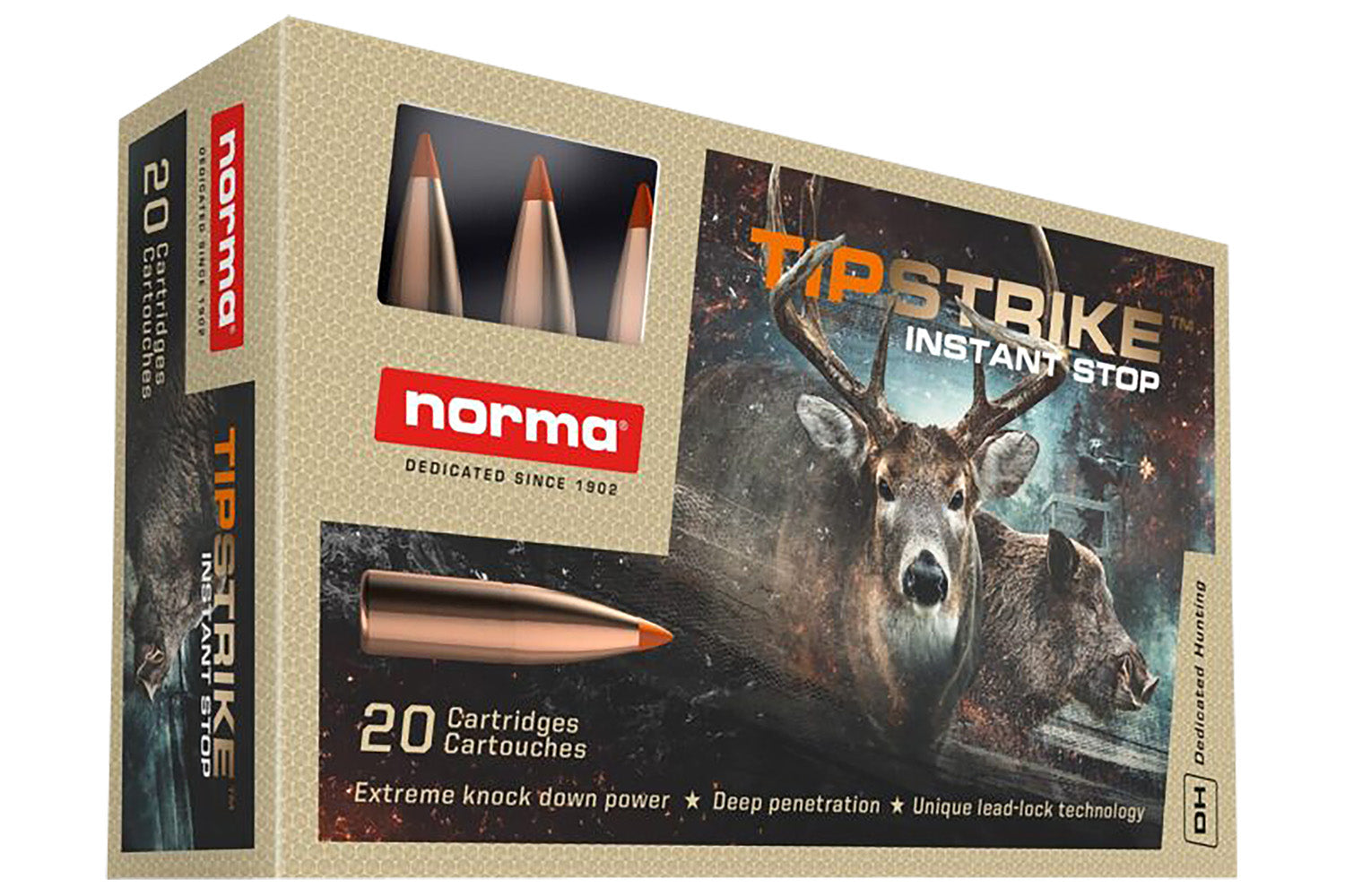 Norma Dedicated Hunting Tipstrike Polymer Tip 170 Grain .308 Win / 7.62x51mm 2625 fps