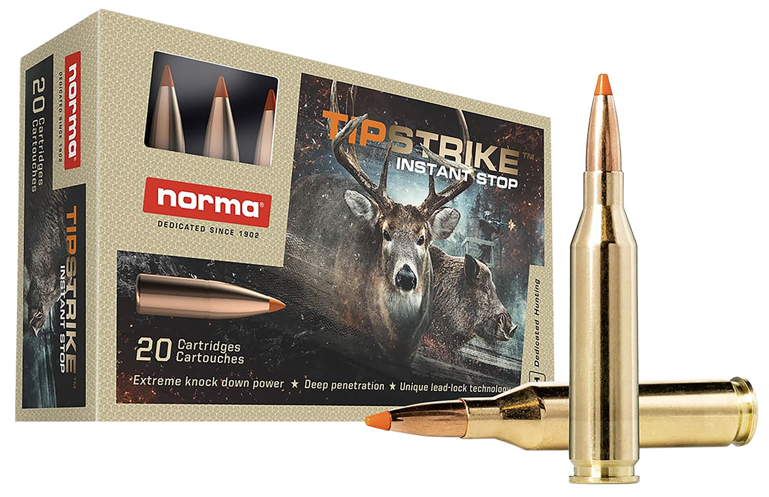 Norma Dedicated Hunting Tipstrike Polymer Tip 76 Grain .243 Winchester 3445 fps