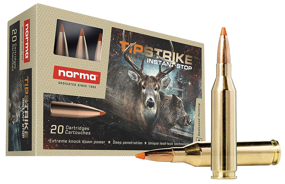 Norma Dedicated Hunting Tipstrike Polymer Tip 76 Grain .243 Winchester 3445 fps