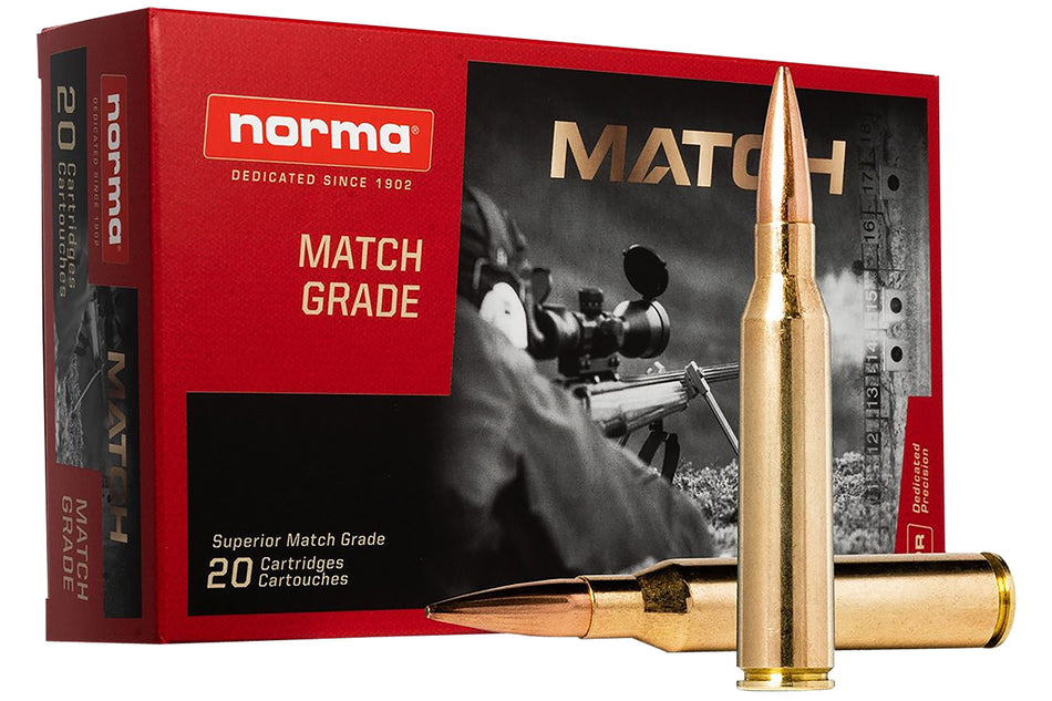Norma Dedicated Precision Golden Target Match Hollow Point Boat Tail 250 Grain .338 Lapua Magnum 4471 fps