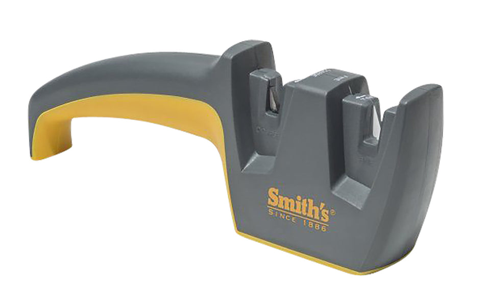 Smiths 50348 Edge Pro Pull-Through Carbide Knife Sharpener Two-Stage Gray/Yellow