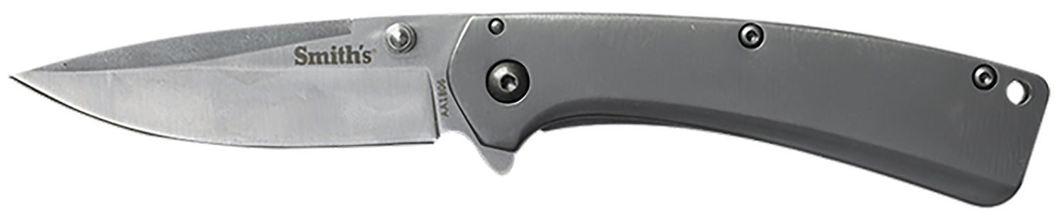 Smith's Products Furrow 51008 2.90" Drop Point Folding Knife Titanium Coated SS Blade with Lanyard Hole
