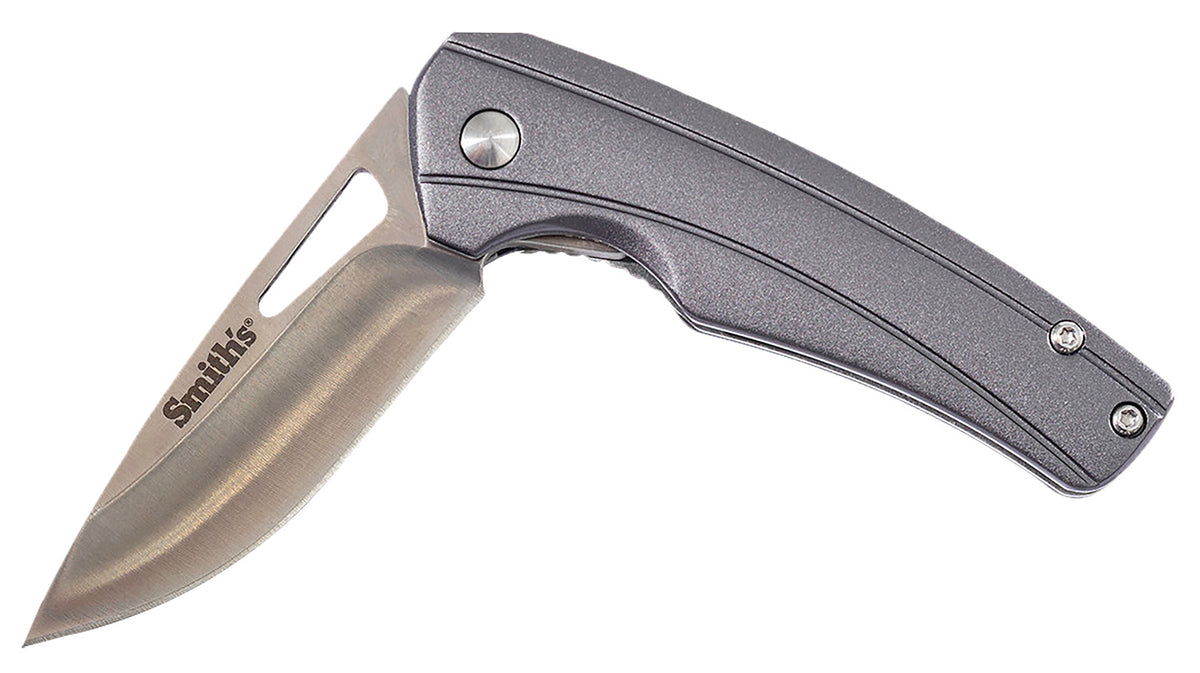 Smith's Products Istana 51246 2.75" Drop Point Folding Pocket Knife Satin SS Blade Anodized Aluminum Handle