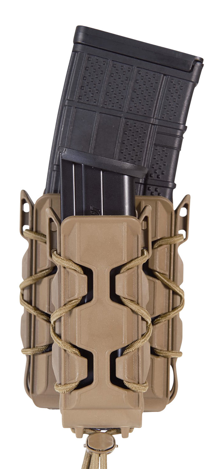 High Speed Gear Double Decker TACO Double Pouch Coyote Brown Polymer w/ HSGI Clip 2" Belt