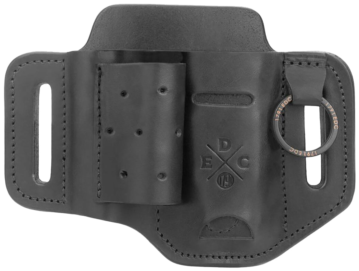 1791 Gunleather Heavy Duty Easy Slide OWB Small Frame Black Leather Belt Slide - EDC Ambidextrous