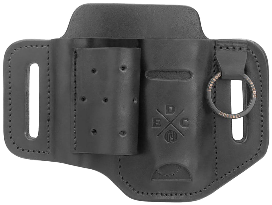 1791 Gunleather Heavy Duty Easy Slide OWB Small Frame Black Leather Belt Slide - EDC Ambidextrous