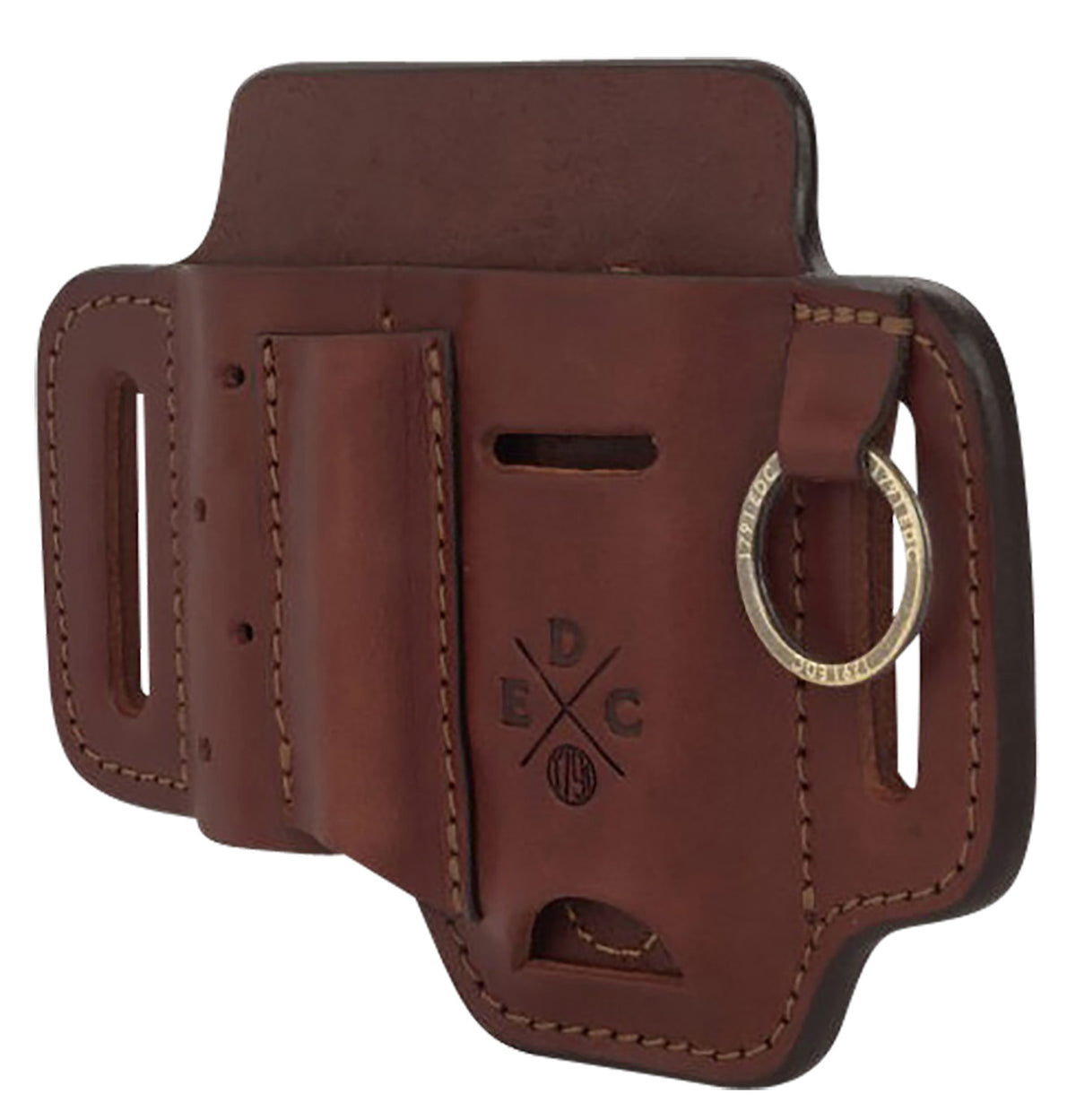 1791 Gunleather EDC Standard Easy Slide Solo OWB Ambidextrous Chestnut Leather Belt Slide