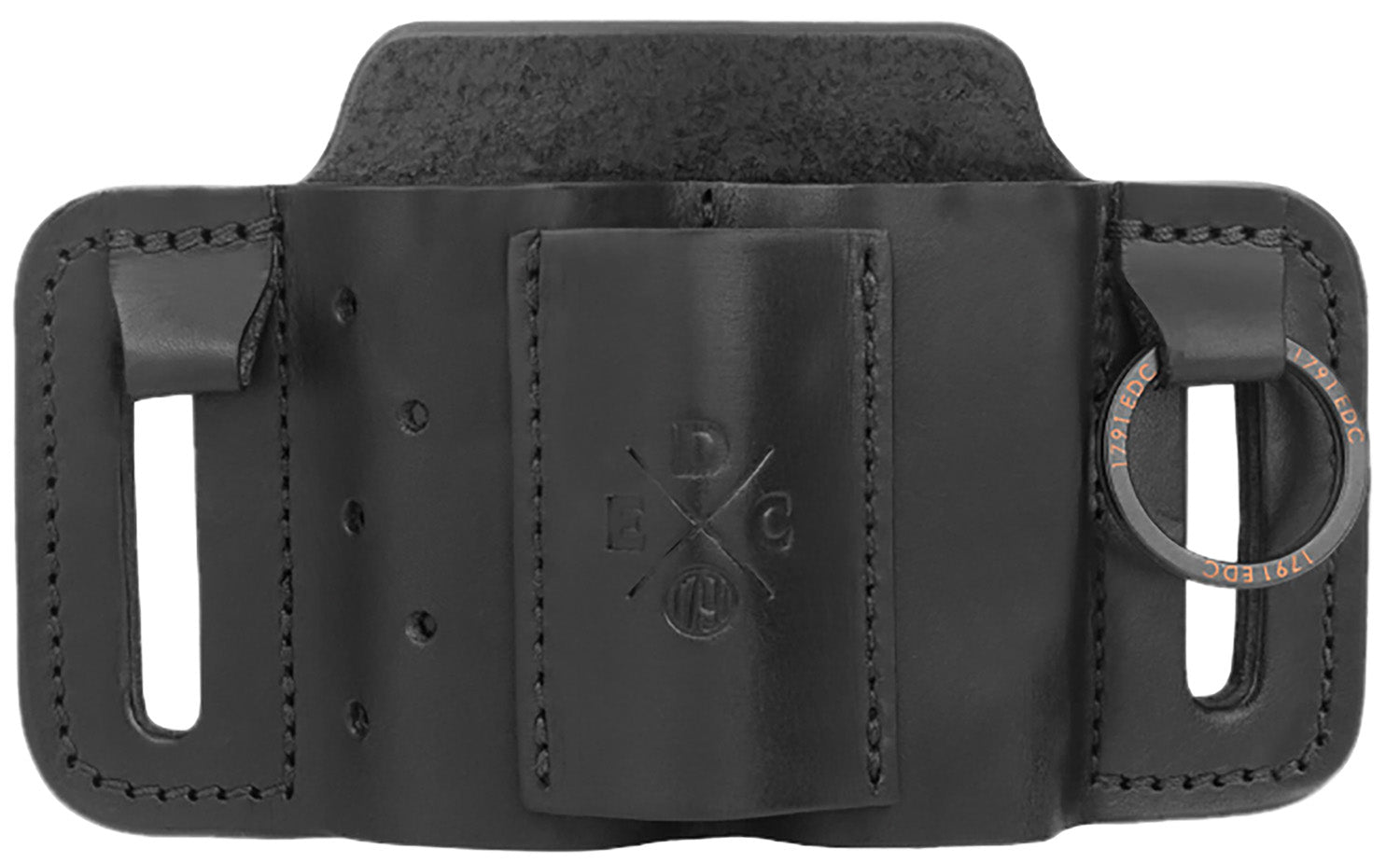 1791 Gunleather EDC Mini Easy Slide OWB Ambidextrous Black Leather Belt Slide